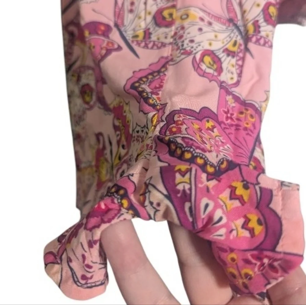 Children's Place Youth Girls Romper Sz 5 / 6 Pink Butterfly K-380
